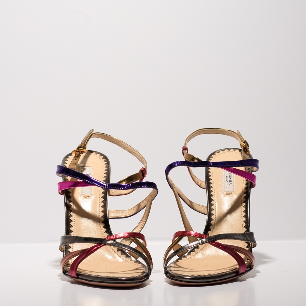 Prada Women's Strappy Multicolor Heels
